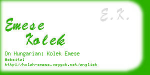 emese kolek business card